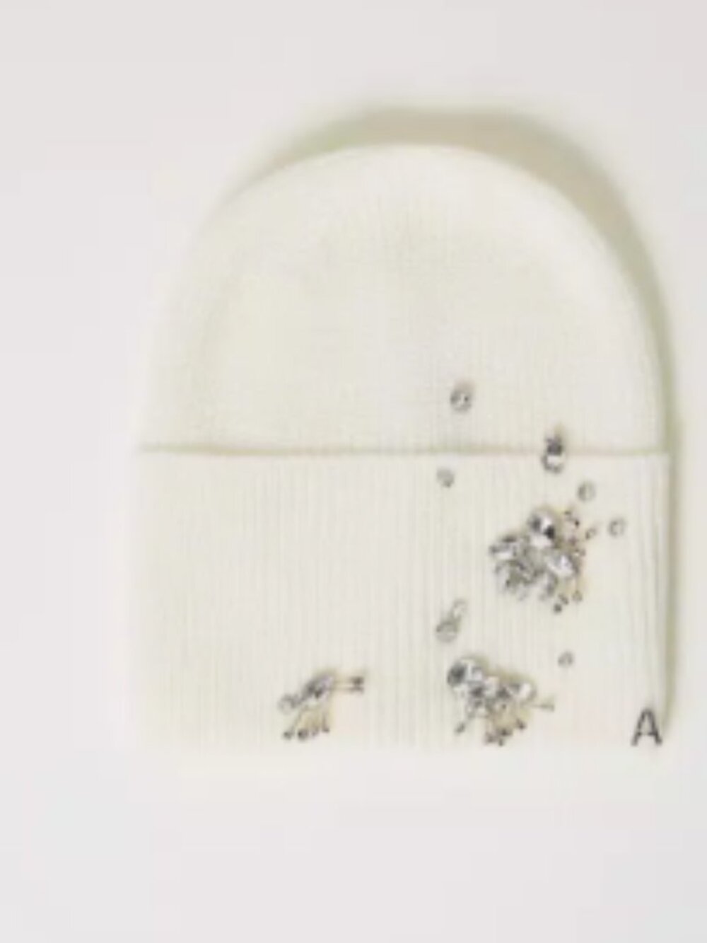 NWT NEVER WORN Twinset Actitude Knit beanie with embroidery + crystal SEE SCARF